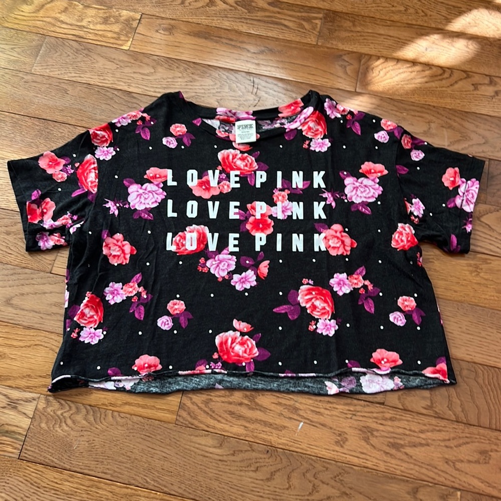 PINK CROPPED T-SHIRT